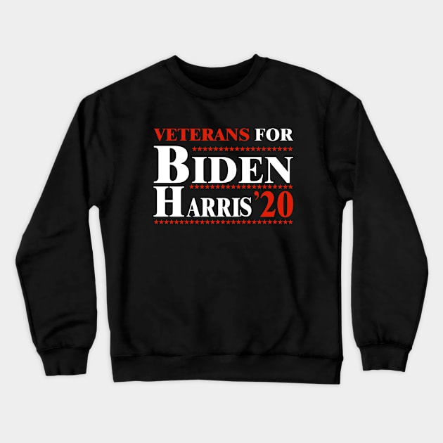 Veterans for Biden Harris 2020 Crewneck Sweatshirt by Attia17